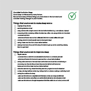 Checklist For Better Sleep