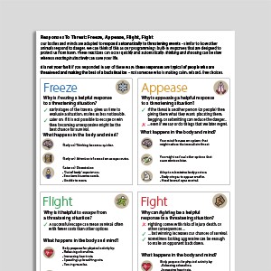 Responses To Threat: Freeze, Appease, Flight, Fight