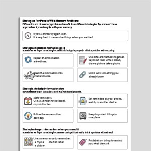 Strategies For People With Memory Problems