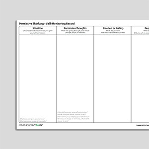 Permissive Thinking – Self-Monitoring Record
