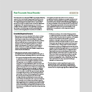 Recognizing Post Traumatic Stress Disorder (PTSD)