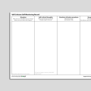 Self-Criticism Self-Monitoring Record (Archived)