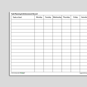 Task Planning And Achievement Record