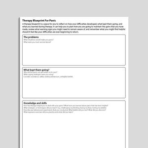 Therapy Blueprint For Panic
