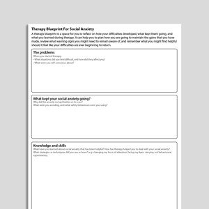 Therapy Blueprint For Social Anxiety