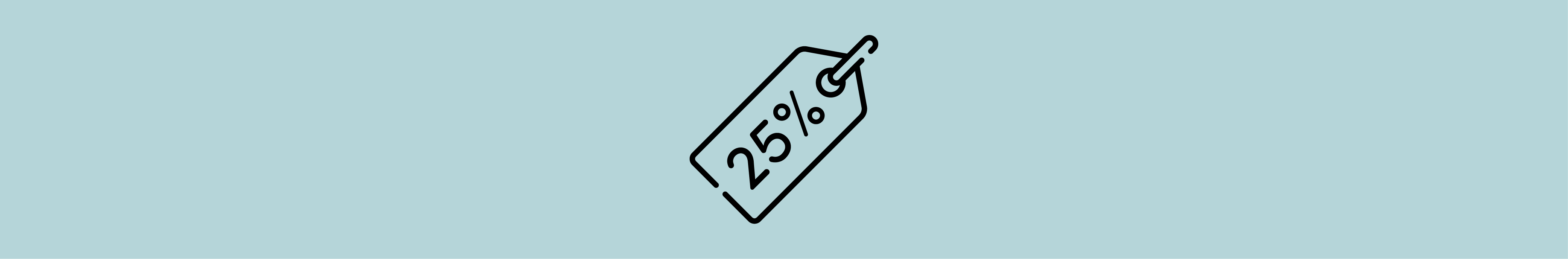 25% Discount Price Tag Banner Image