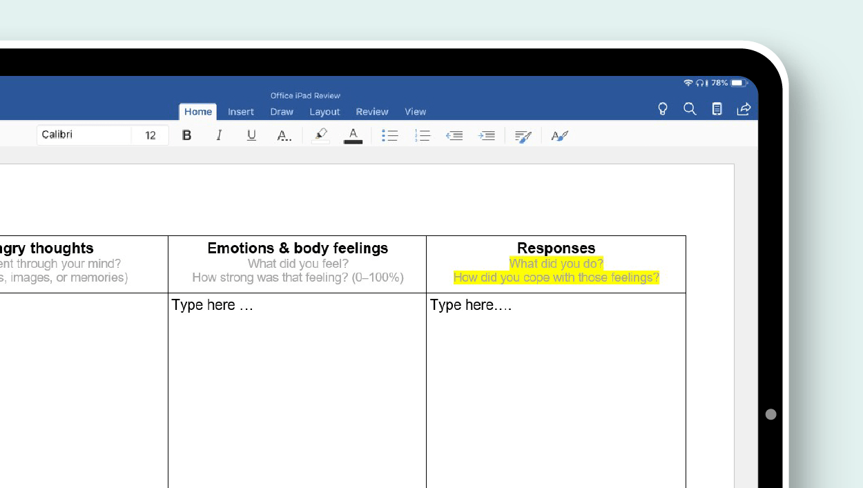 Editable Worksheets